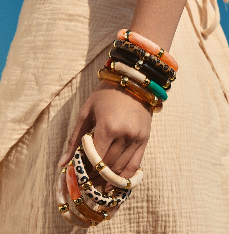 Metal Splicing Print Irregular Bracelets