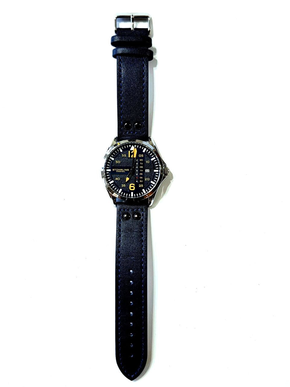 Aeronaut Japanese Quartz 43mm Aviator - Blue Dial and Strap / MSRP $495