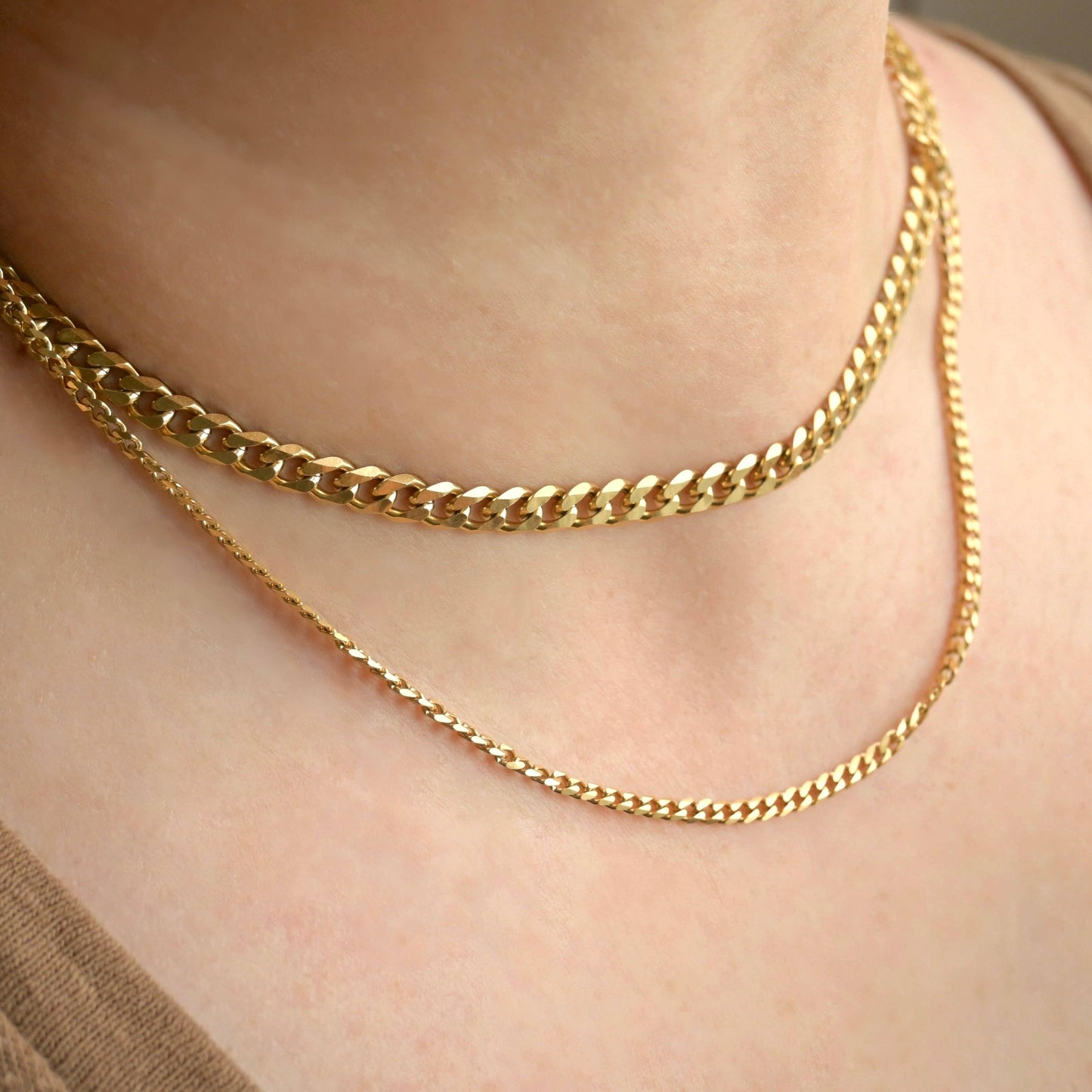 Stainless Steel Curb Chain Necklaces