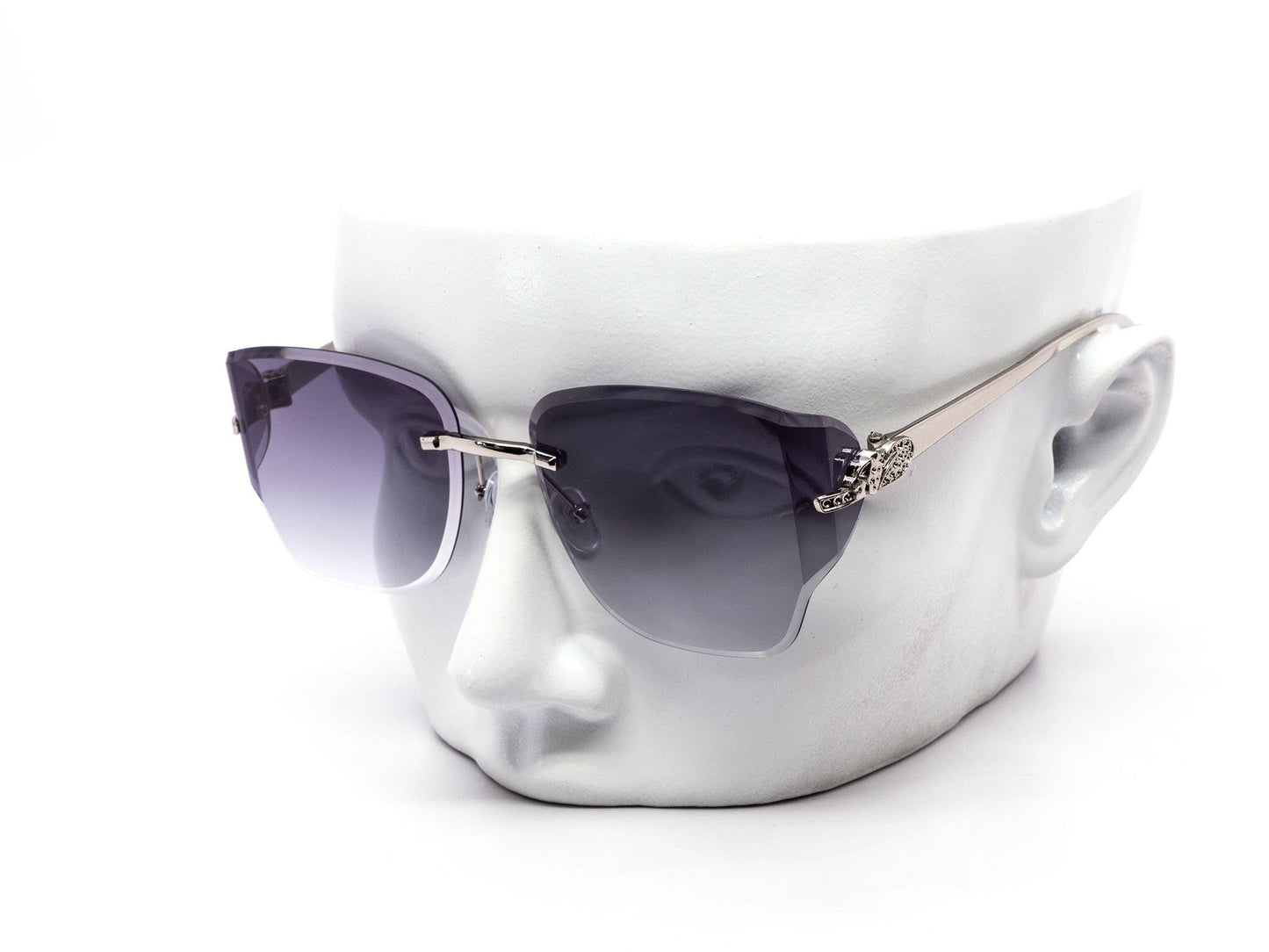 Panthera Rimless Glam Luxury Gradient Sunglasses