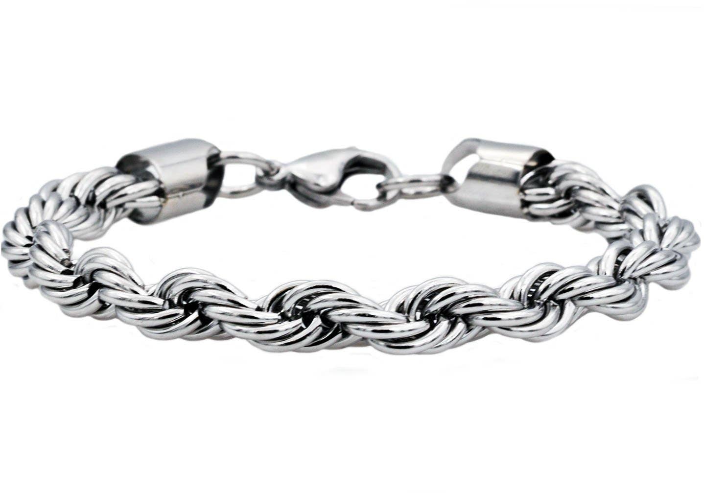 Men's Stainless Steel Rope Chain Bracelet