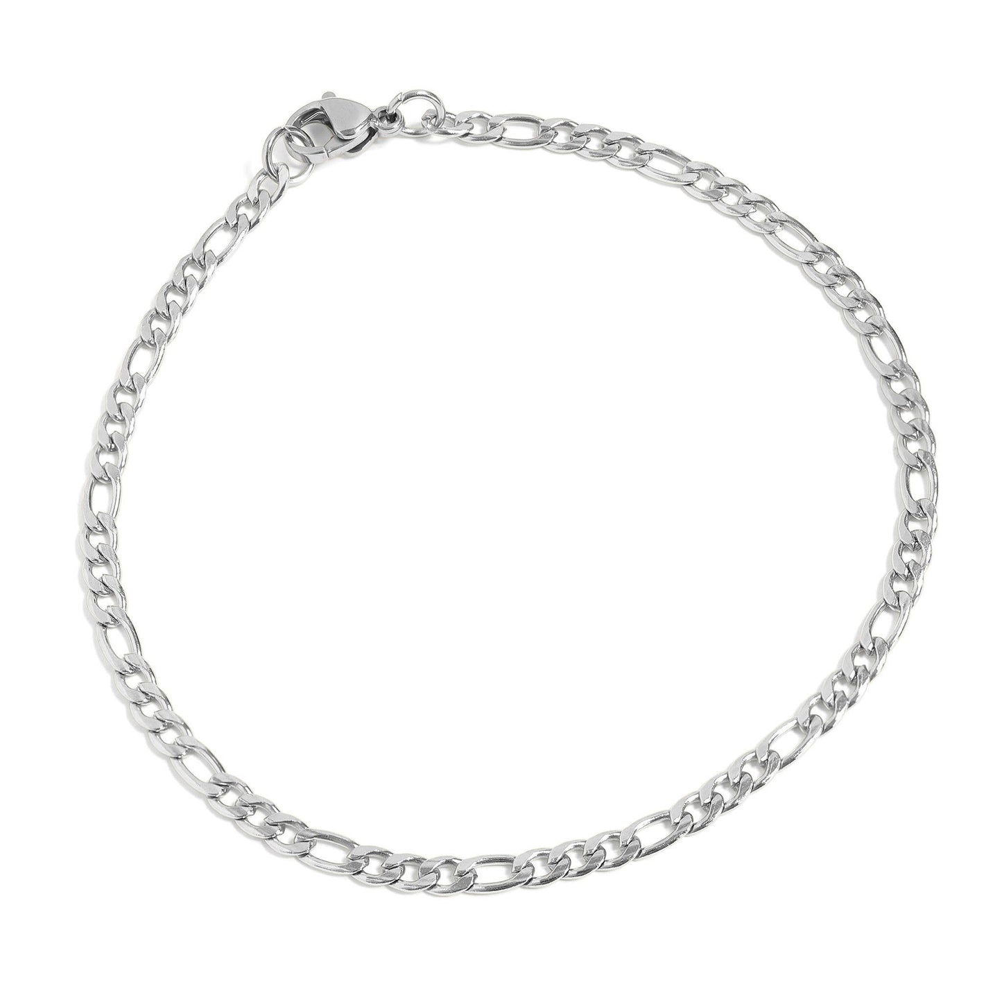Silver Figaro Chain Bracelet