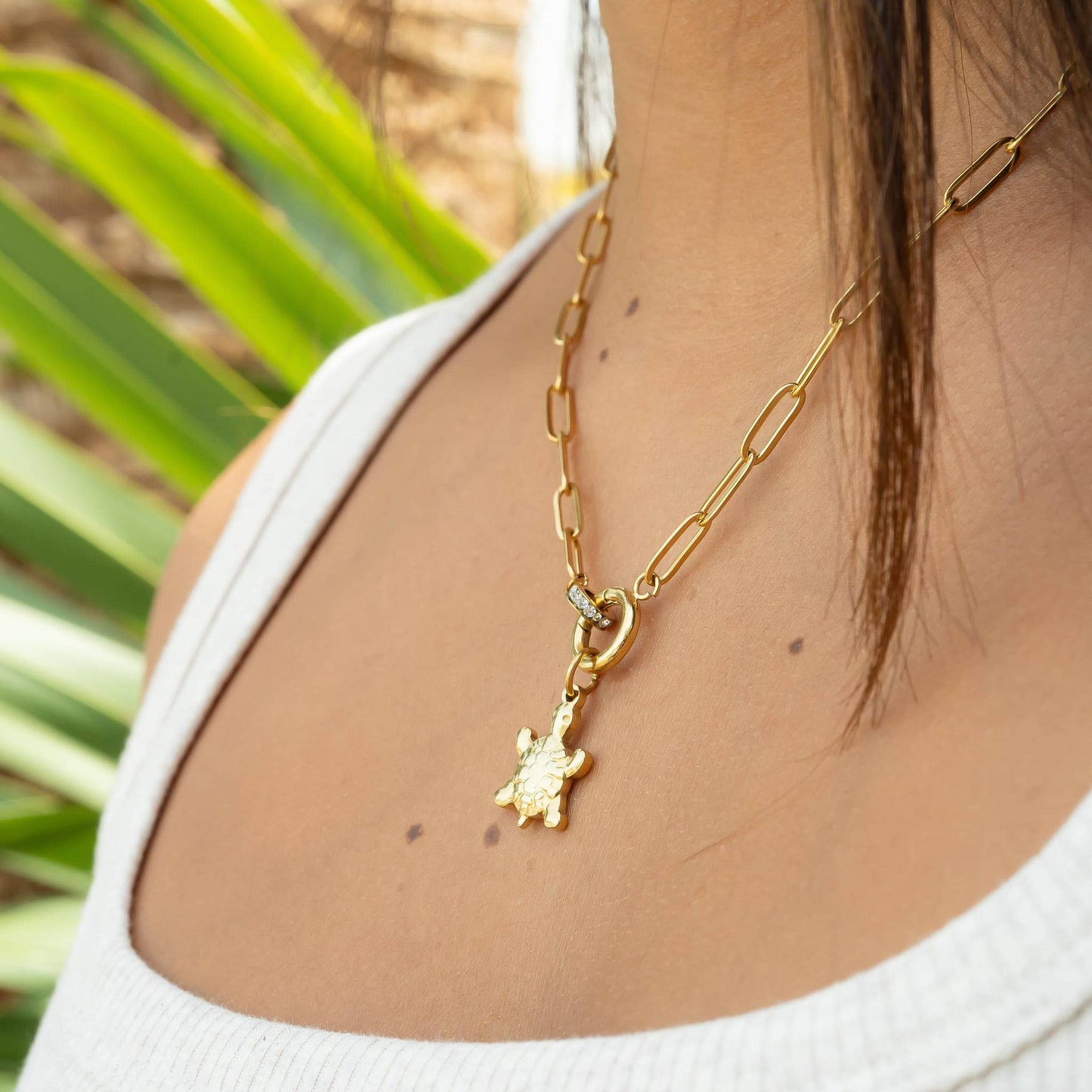 18K Gold PVD Stainless Steel Sea Turtle Charm