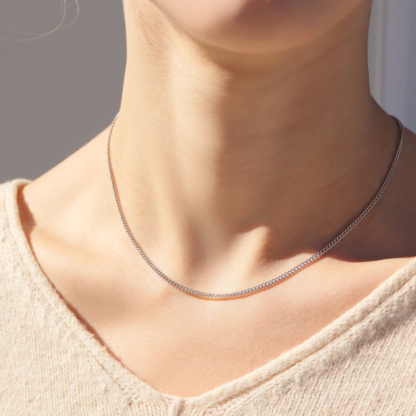 Stainless Steel Curb Chain Necklaces