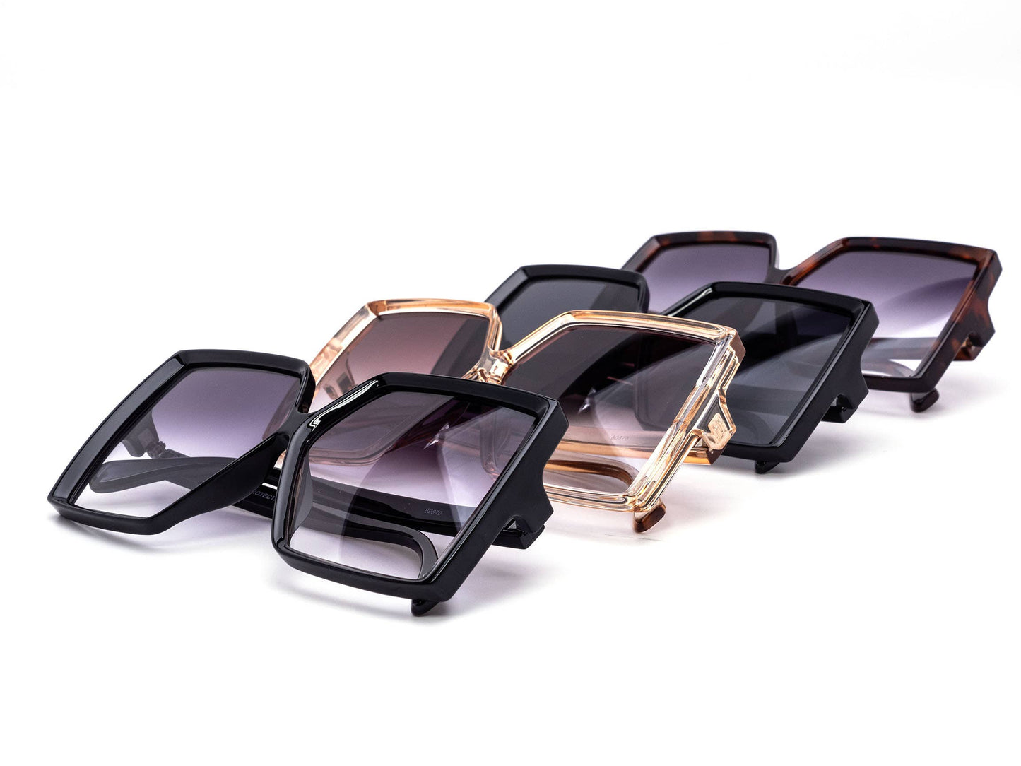 Oversized Retro Super Square Gradient Lens Sunglasses