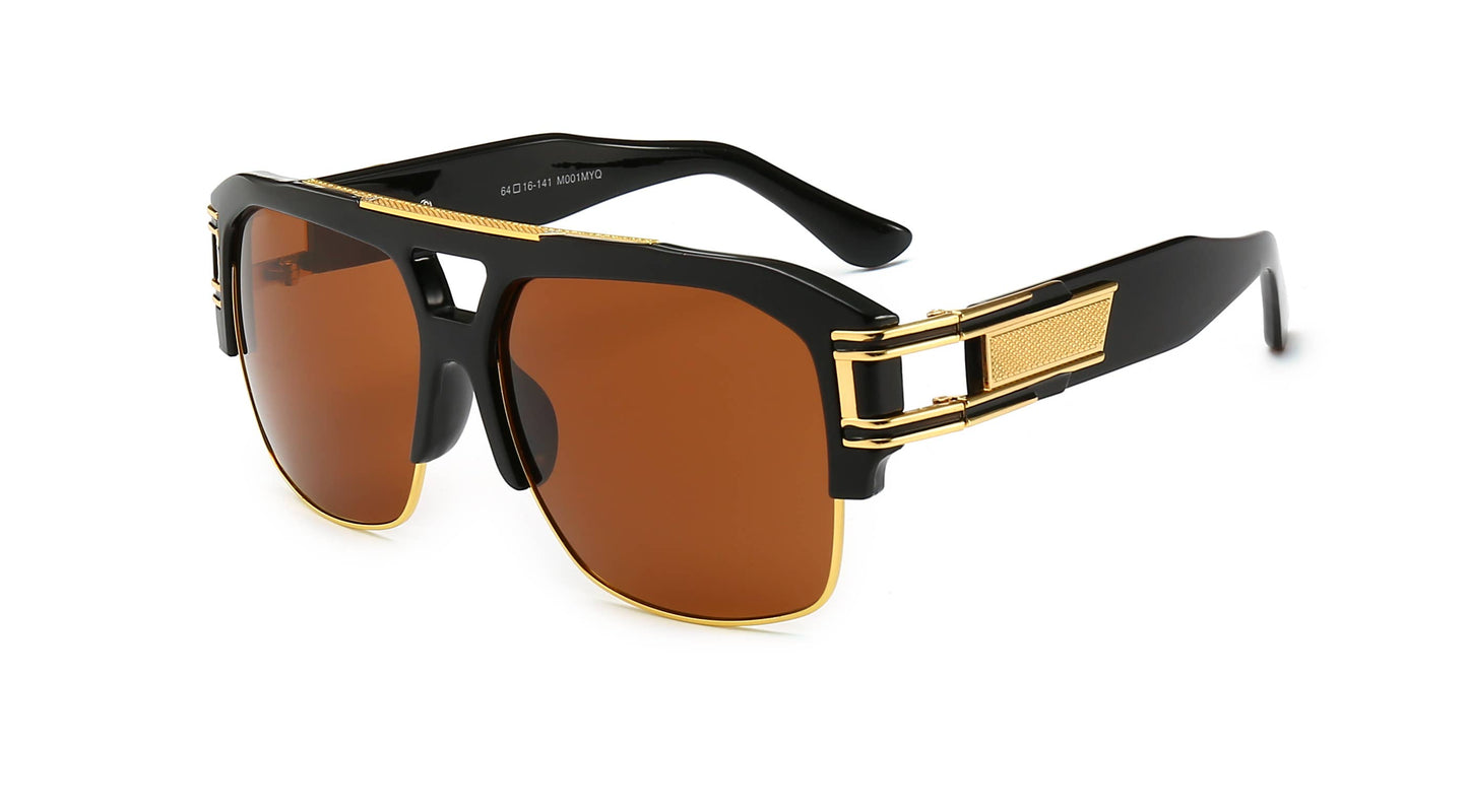 Men's Big Lens Square Sunglasses Assorted 12 Pack