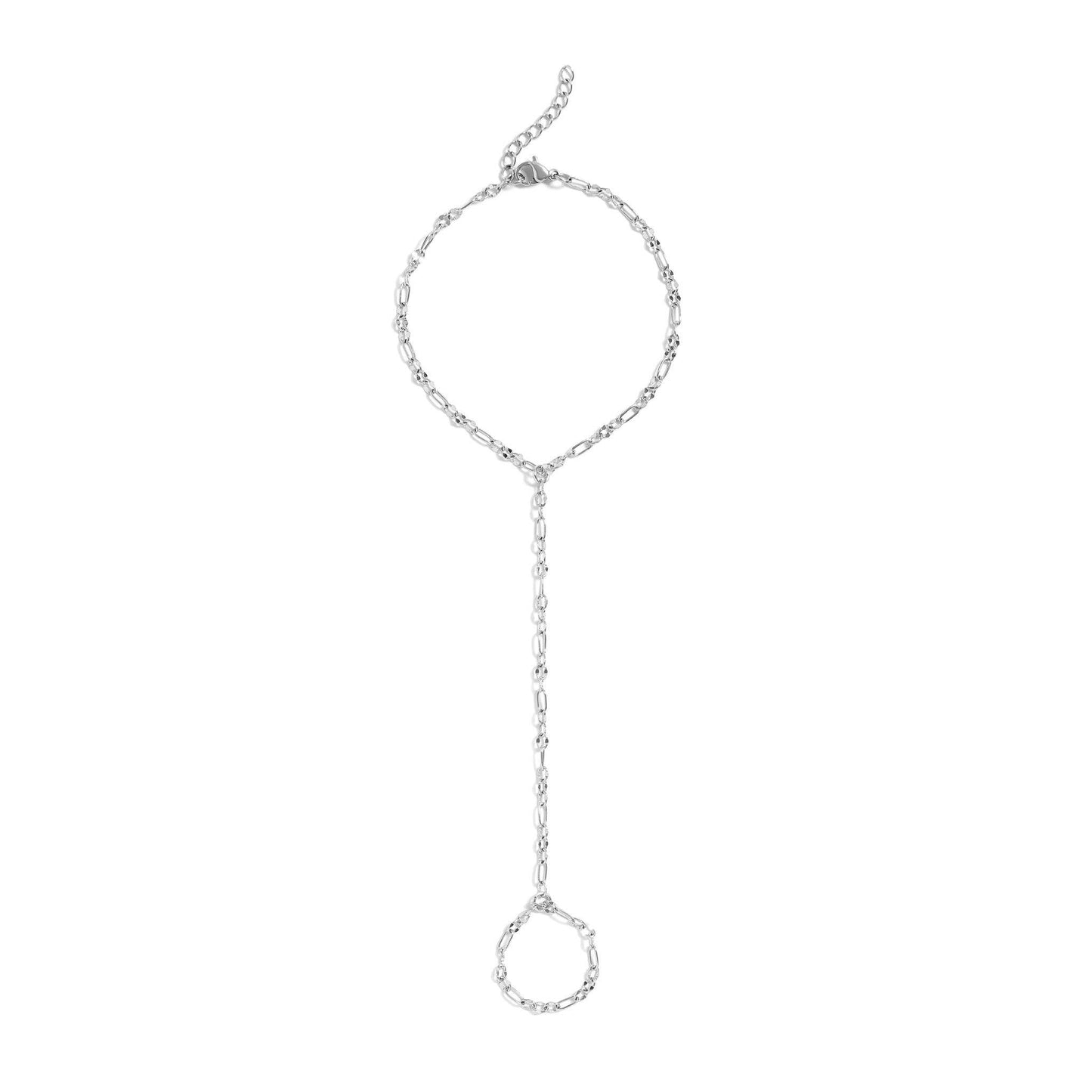 18K Gold PVD Stainless Steel Smooth Lip Hand Chain