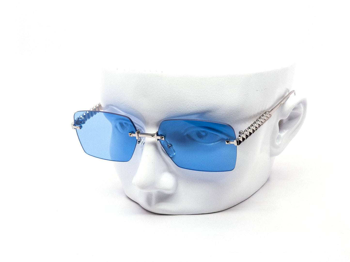 Prism Temple Rimless Square Sunglasses