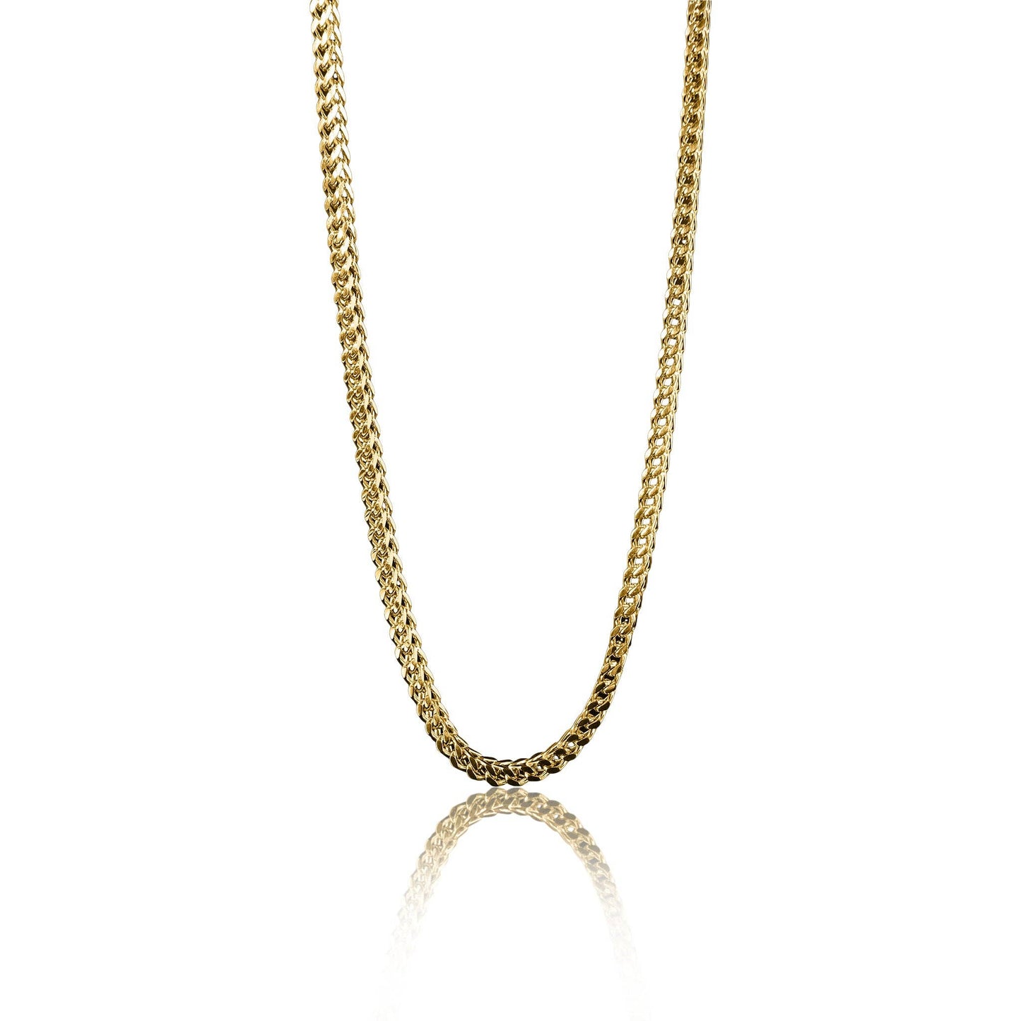 Stainless Steel Franco Wheat Chain Necklace