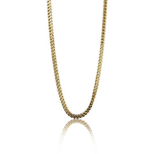 Stainless Steel Franco Wheat Chain Necklace