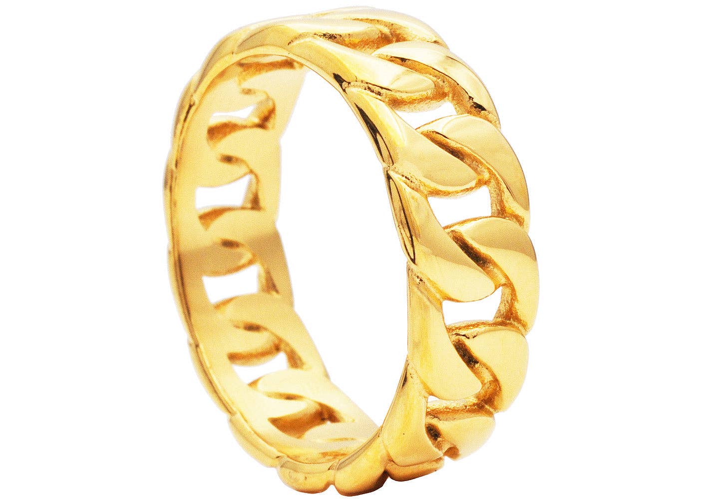 Men's Gold Plated S.Steel Cuban Link Band