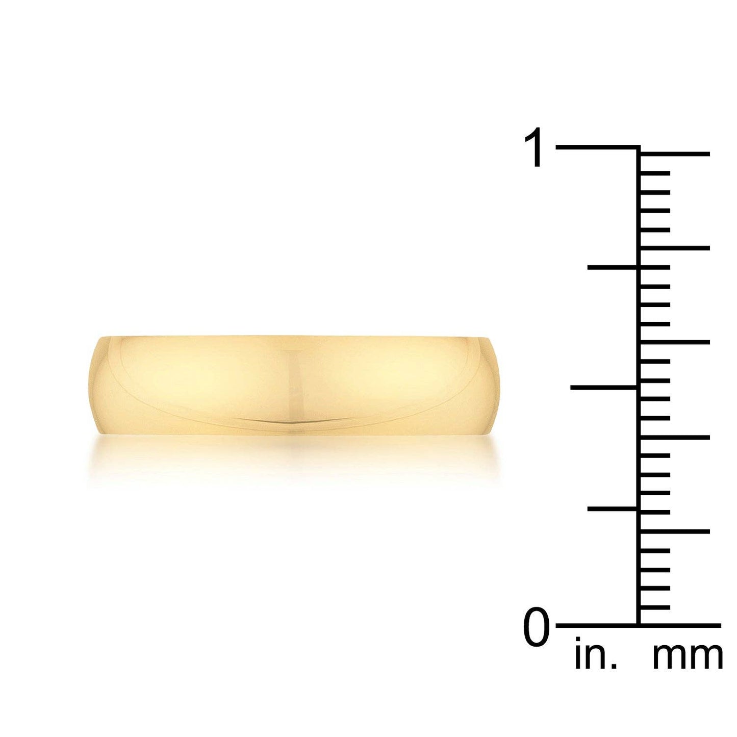 5 Mm Ipg Gold Stainless Steel Band