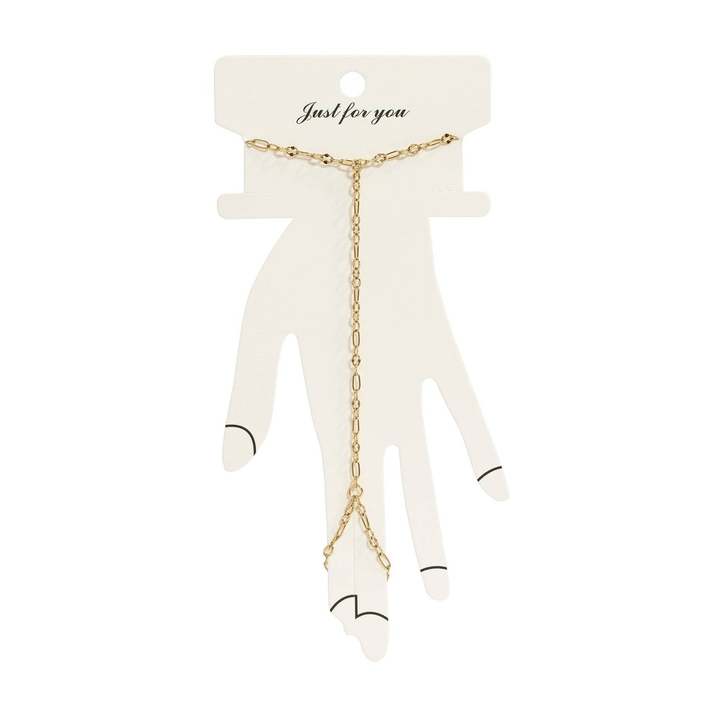 18K Gold PVD Stainless Steel Smooth Lip Hand Chain