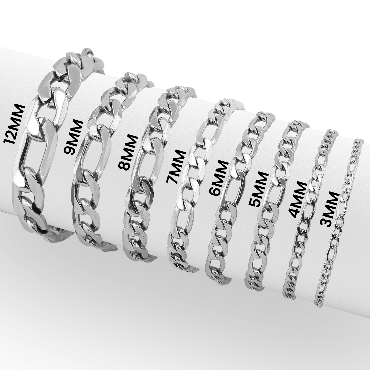 Silver Figaro Chain Bracelet