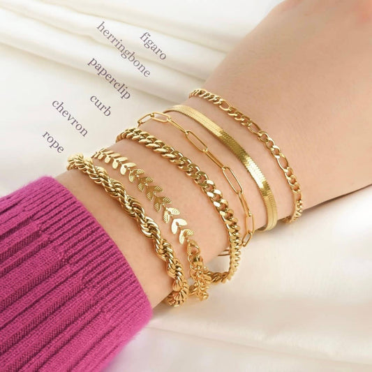 Gold Bracelets - Waterproof Thick Chain Bracelets