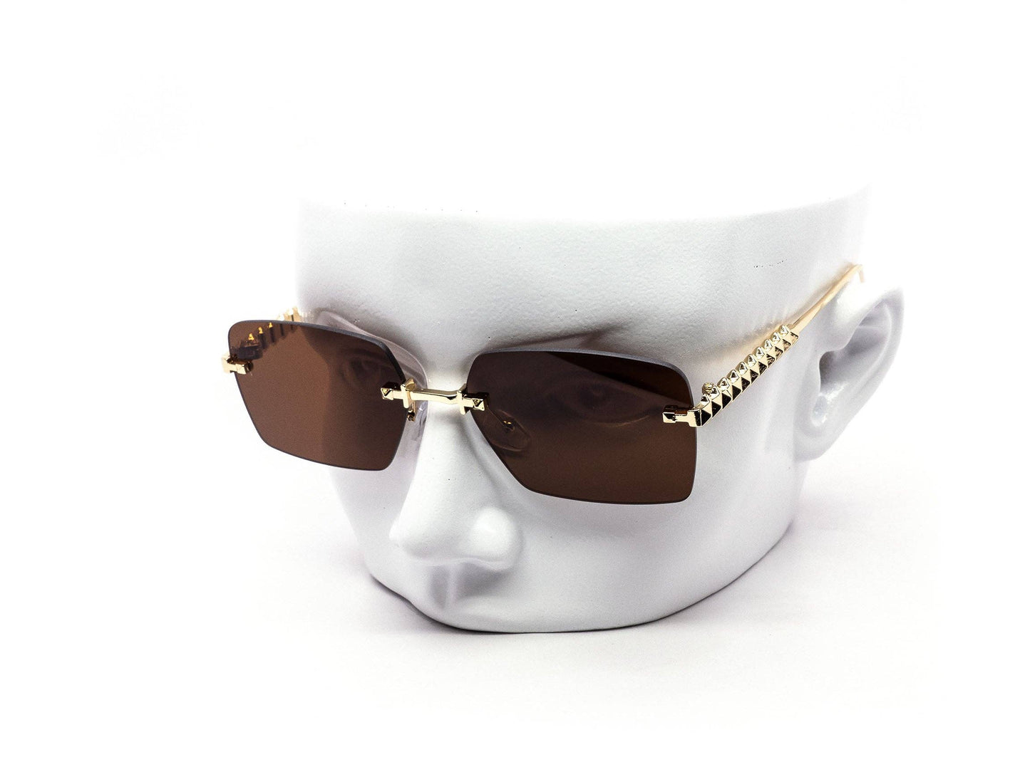 Prism Temple Rimless Square Sunglasses