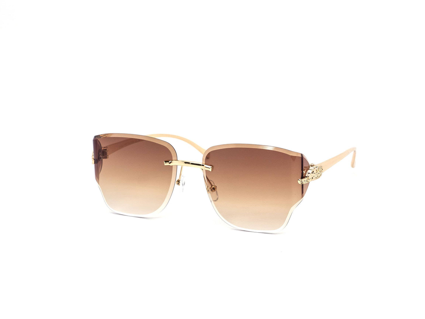Panthera Rimless Glam Luxury Gradient Sunglasses