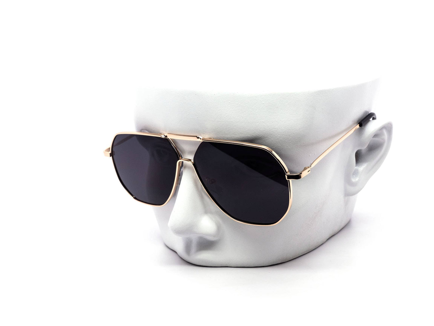 Modern Angled Aviator Sunglasses
