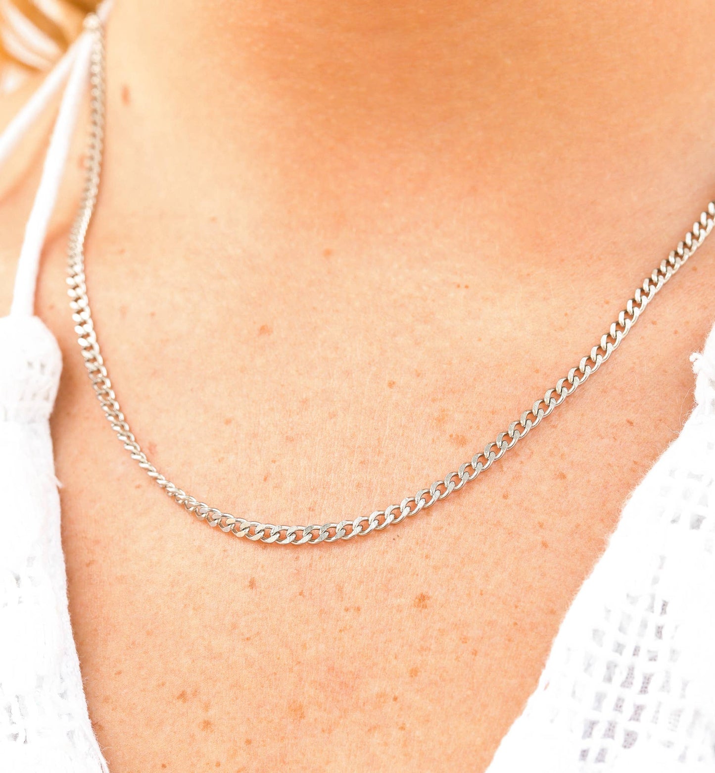 Stainless Steel Curb Chain Necklaces