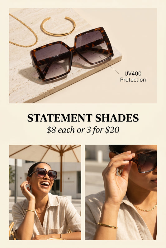 Oversized Retro Super Square Gradient Lens Sunglasses
