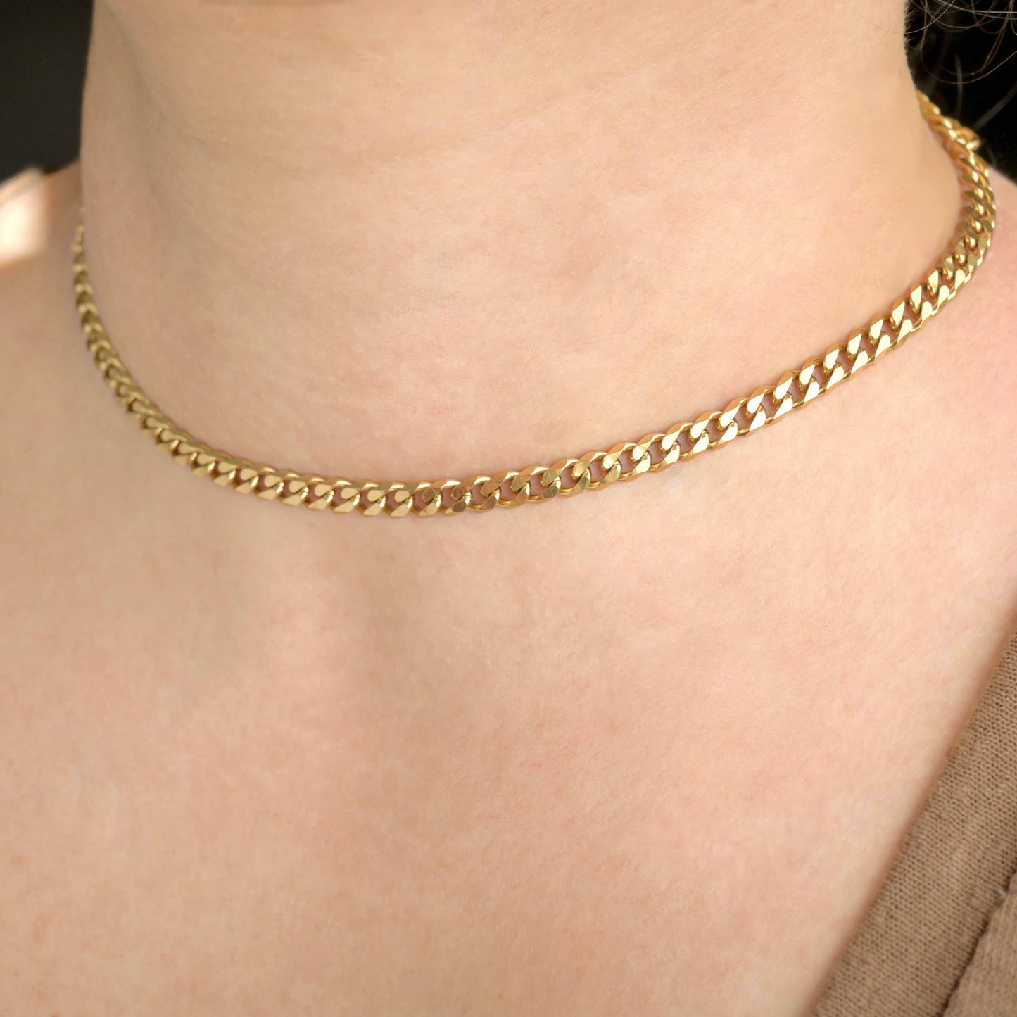 Stainless Steel Curb Chain Necklaces