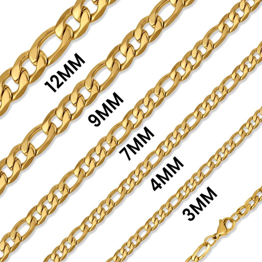 Stainless Steel Figaro Chain Necklaces