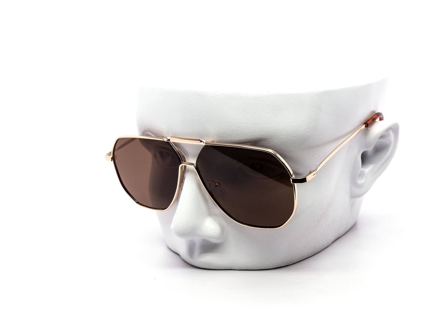 Modern Angled Aviator Sunglasses