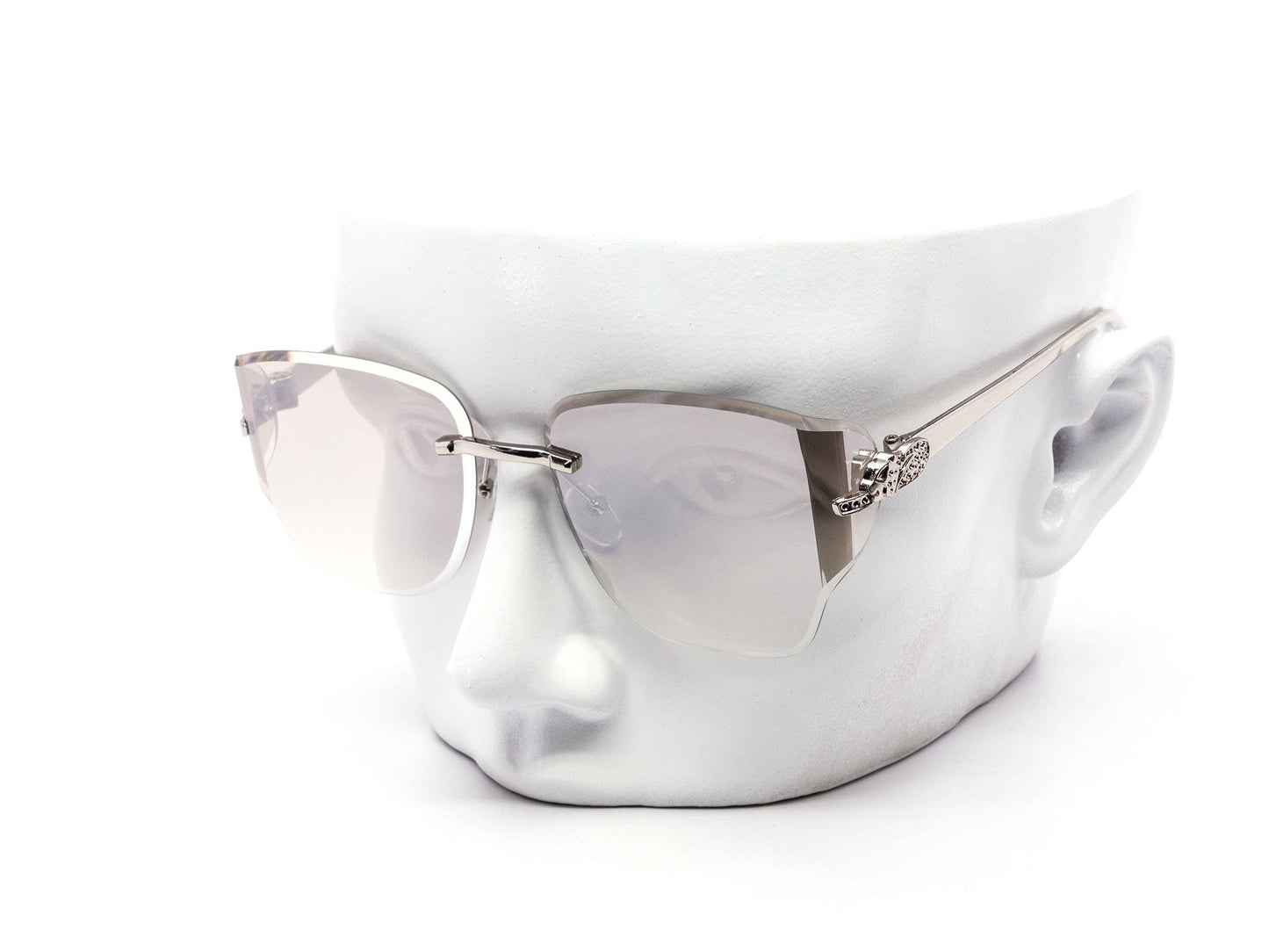 Panthera Rimless Glam Luxury Gradient Sunglasses
