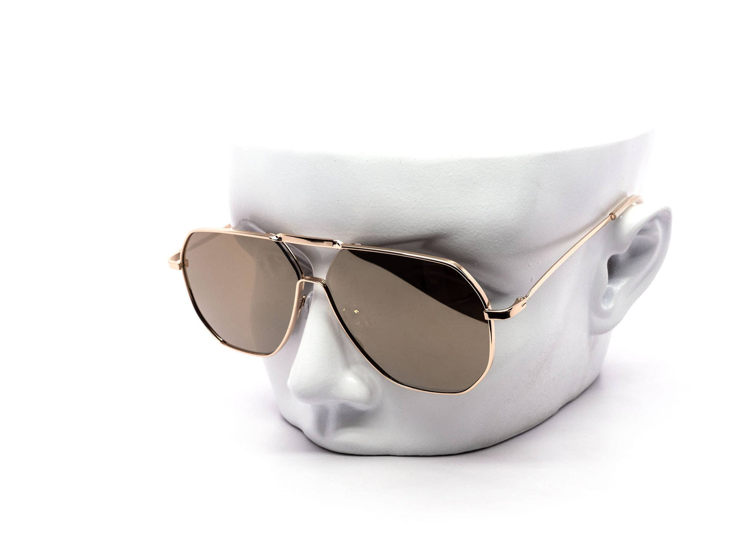 Modern Angled Aviator Sunglasses