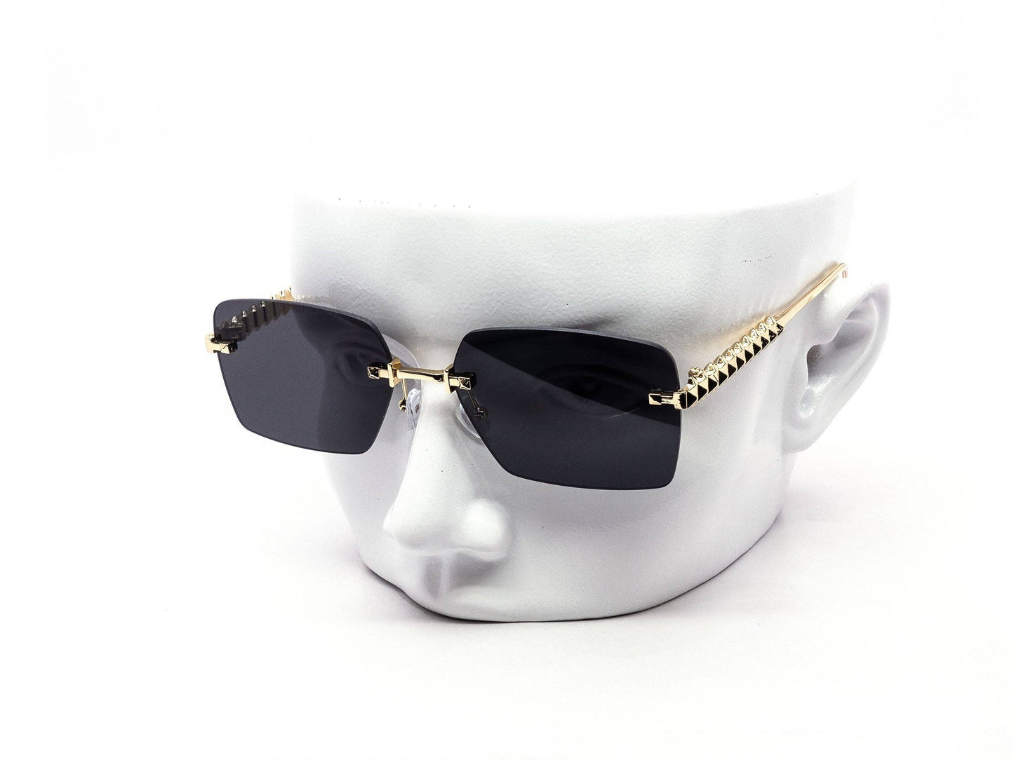 Prism Temple Rimless Square Sunglasses