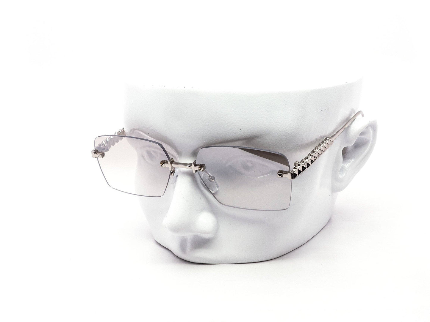 Prism Temple Rimless Square Sunglasses