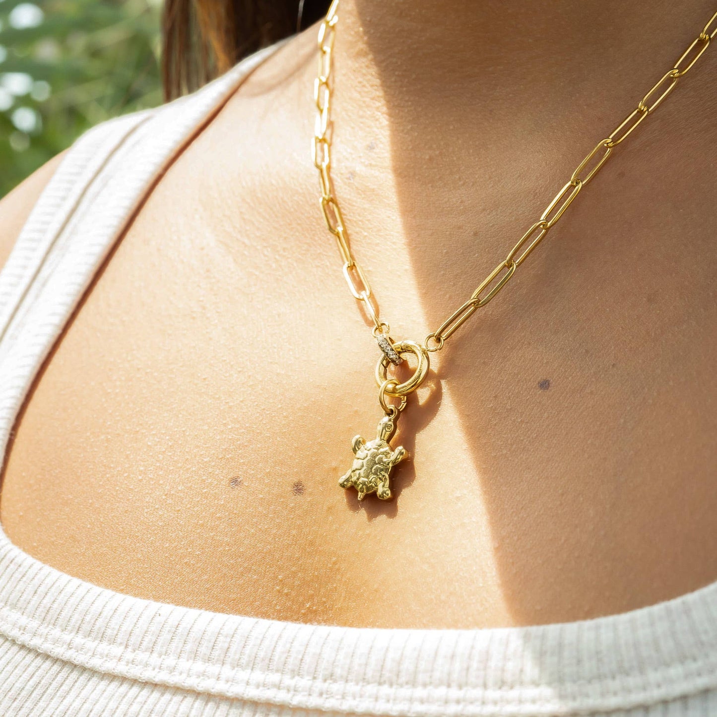 18K Gold PVD Stainless Steel Sea Turtle Charm