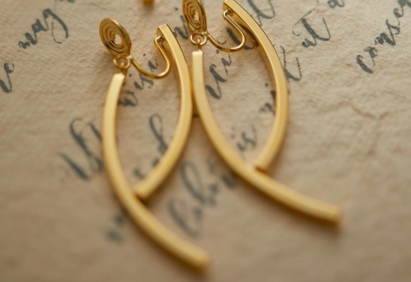 Simple Long Elegant Clip Earrings