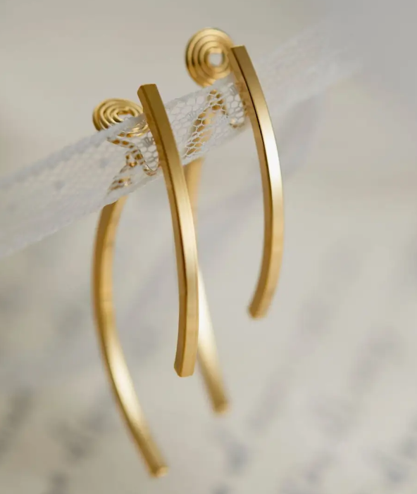 Simple Long Elegant Clip Earrings
