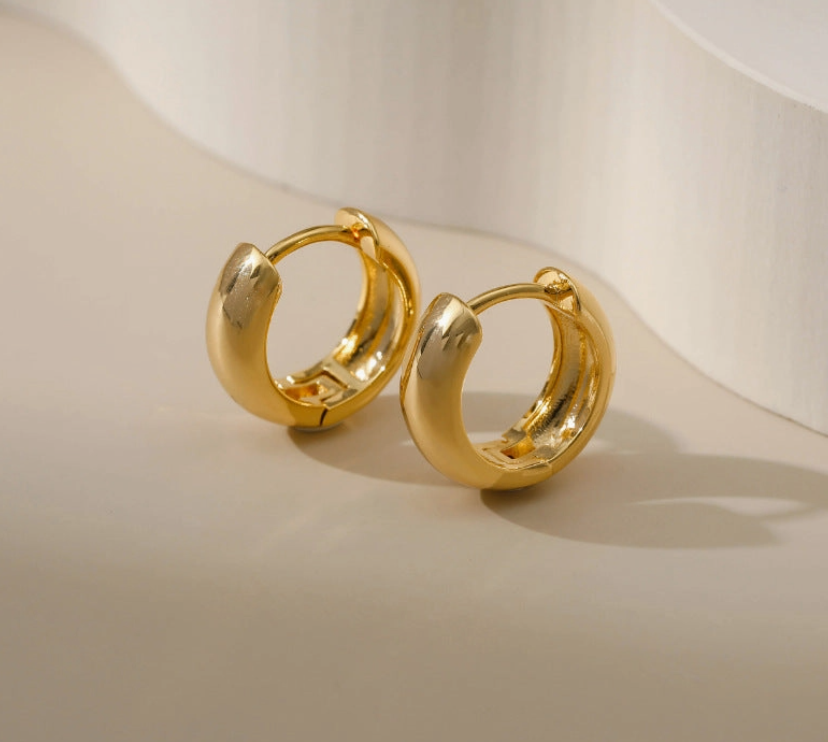 Gold Simple Small Hoop Earrings