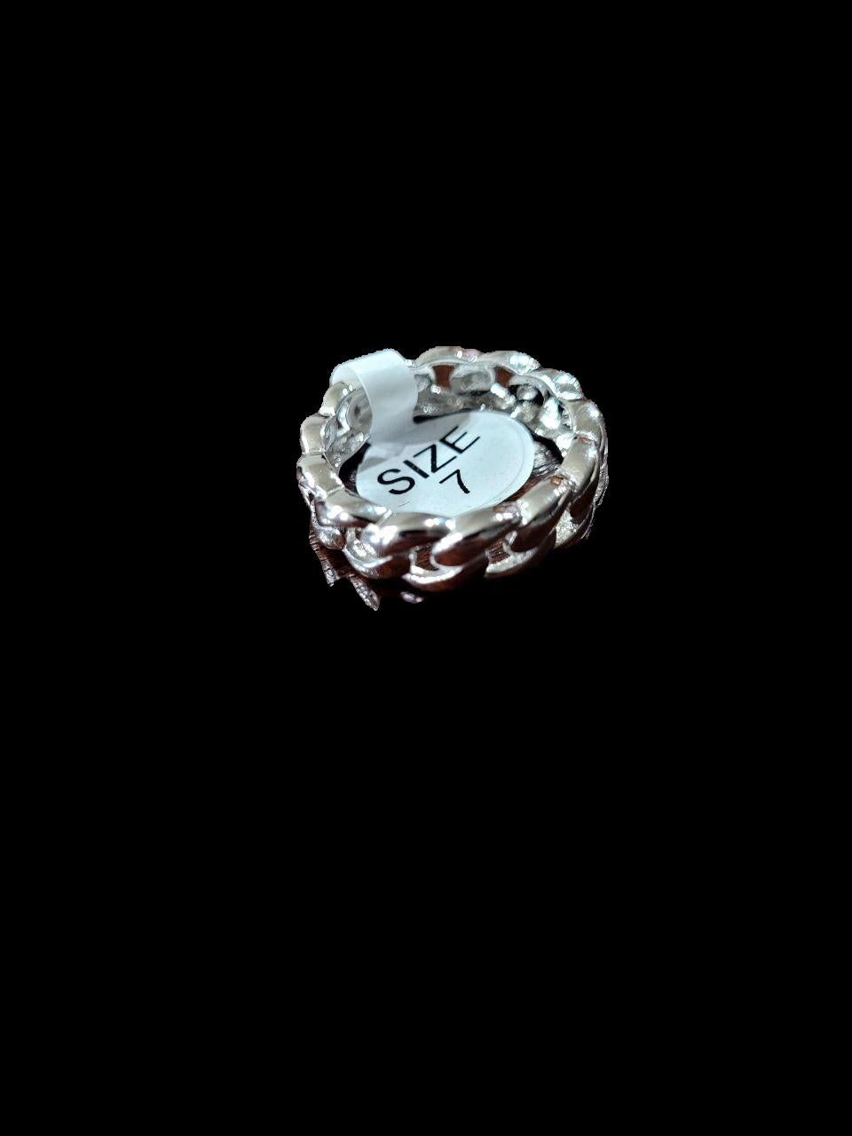 Anillo VIP de banda cubana de Miami de 6 mm para mujer - Plata 925