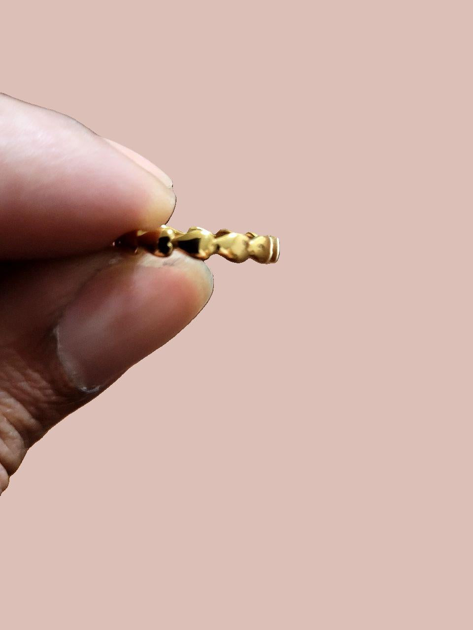 Anillos de oro delicados - Anillo apilable de oro de 18 quilates resistente al agua