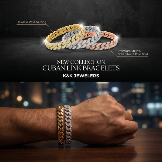 VVS Iced Out Cuban Link Prong Bracelets