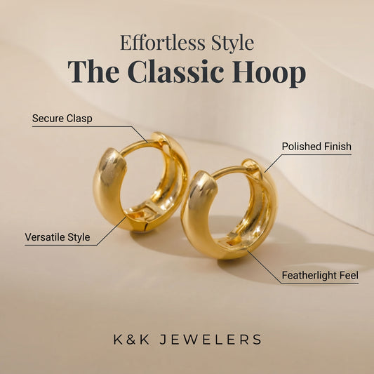 Gold Simple Small Hoop Earrings